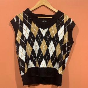 Argyle Pattern Sweater Vest